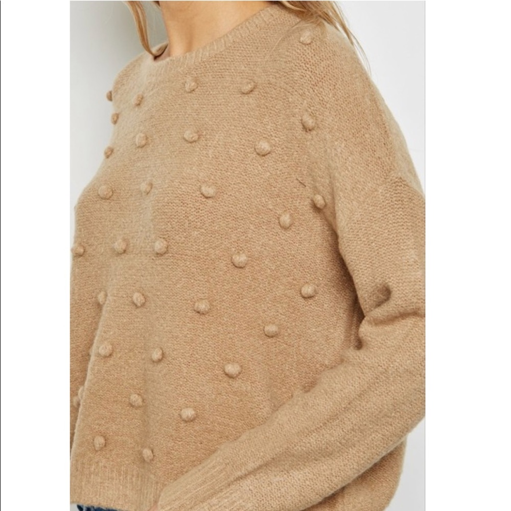 Lumiere | Pom Pom Textured Oversized Sweater - Picture 3 of 8